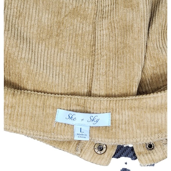 She+Sky Mini  Skirt Size Large Tan - Picture 5 of 5